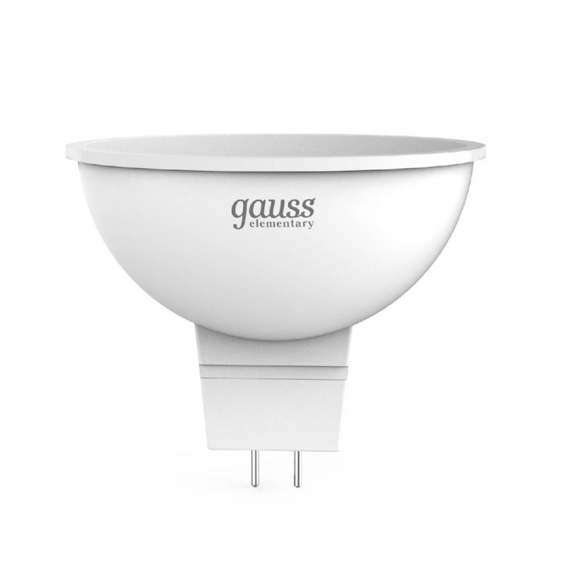 Лампа cветодиодная Gauss GU5.3 5.5W 3000K матовая 13516
