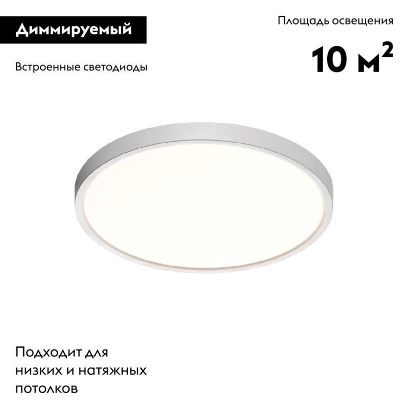 Настенно-потолочный светодиодный светильник Sonex Mitra Alfa White 7659/24L