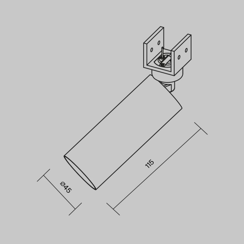 Уличный трековый светильник Maytoni Focus Led Elasity IP O-TR01-1-S-8WW3K