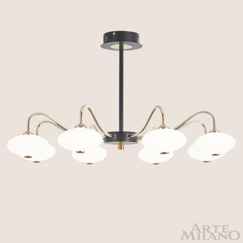 Люстра на штанге Arte Milano 273908/8 BK/GD