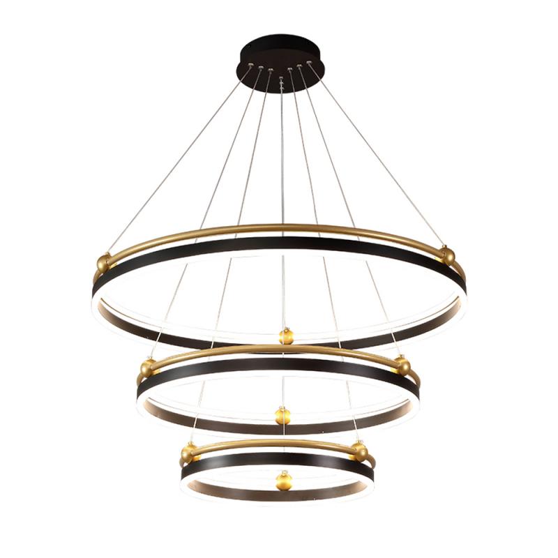 Подвесная люстра Crystal Lux FERNANDO SP158W LED BLACK/GOLD