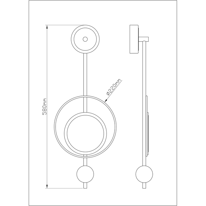 Настенный светильник Arte Lamp Polaris A2604AP-7BK