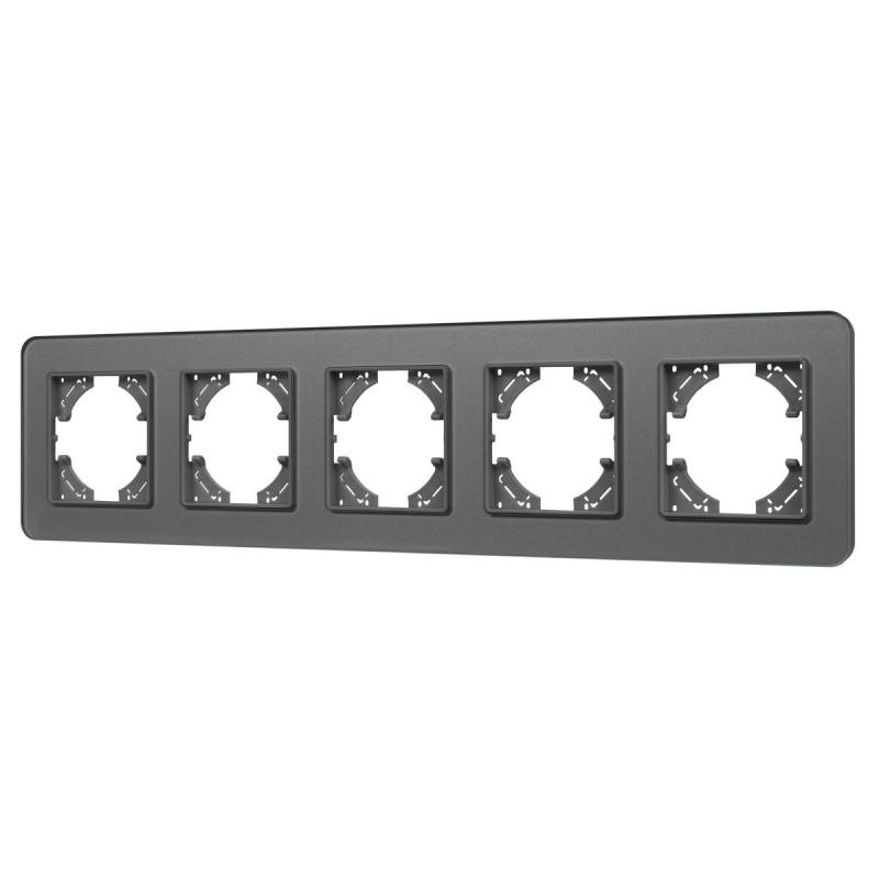 Рамка на 5 постов стеклянная Arlight FRM-OMALI-GS-5-GR 049706
