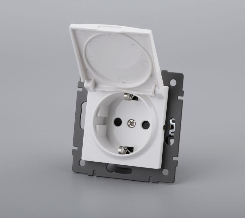 Механизм розетки влагозащищённый Arlight SCT-MCP-PL-WH-V (250V, 16A) 049833
