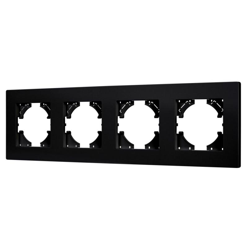 Рамка на 4 поста пластиковая Arlight FRM-PERIO-PL-4-BK 049759