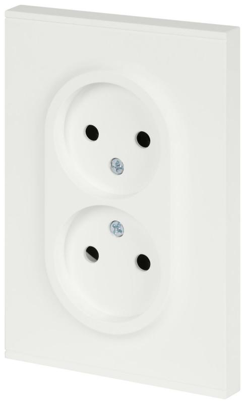 Розетка Эра Galaxy 15-2107-08 без заземления двойная 2X2P 16А-250В IP20 белый матовый Б0071704