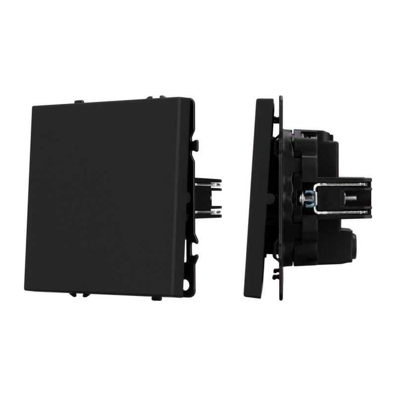 Механизм выключателя одноклавишный перекрёстный Arlight SWT-NOBE-MKX1-SFPL-BK (230V, 10A) 054249
