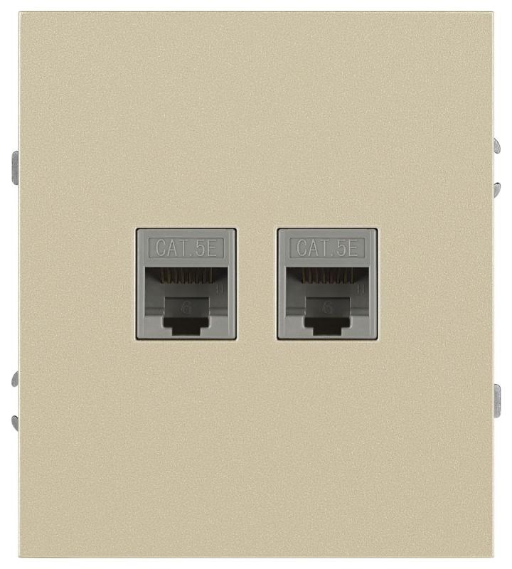 Розетка Эра Arktik 16-3108-04 информационная двойная 2XRJ45 шампань Б0070487