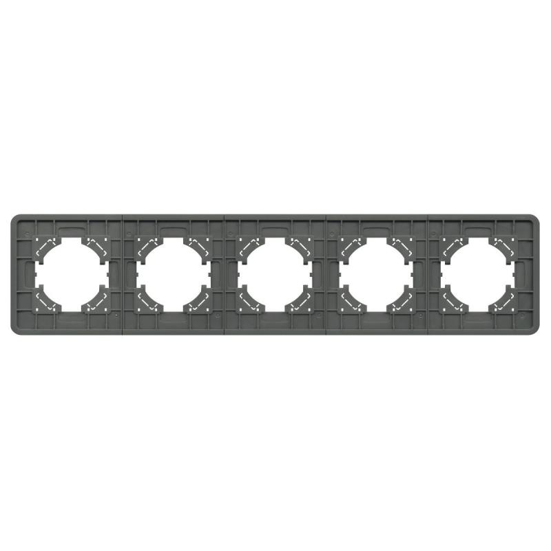 Рамка на 5 постов стеклянная Arlight FRM-OMALI-GS-5-GR 049706