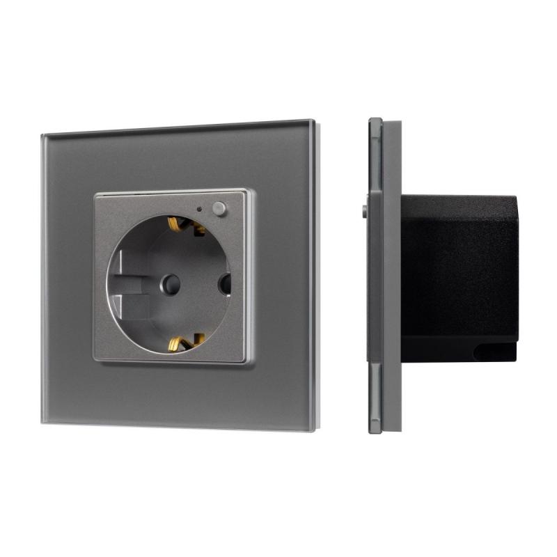 Розетка электрическая с Zigbee управлением Arlight SCT-OMALI-EUZB1-PL-GR (240V, 16A, Zigbee) 050101