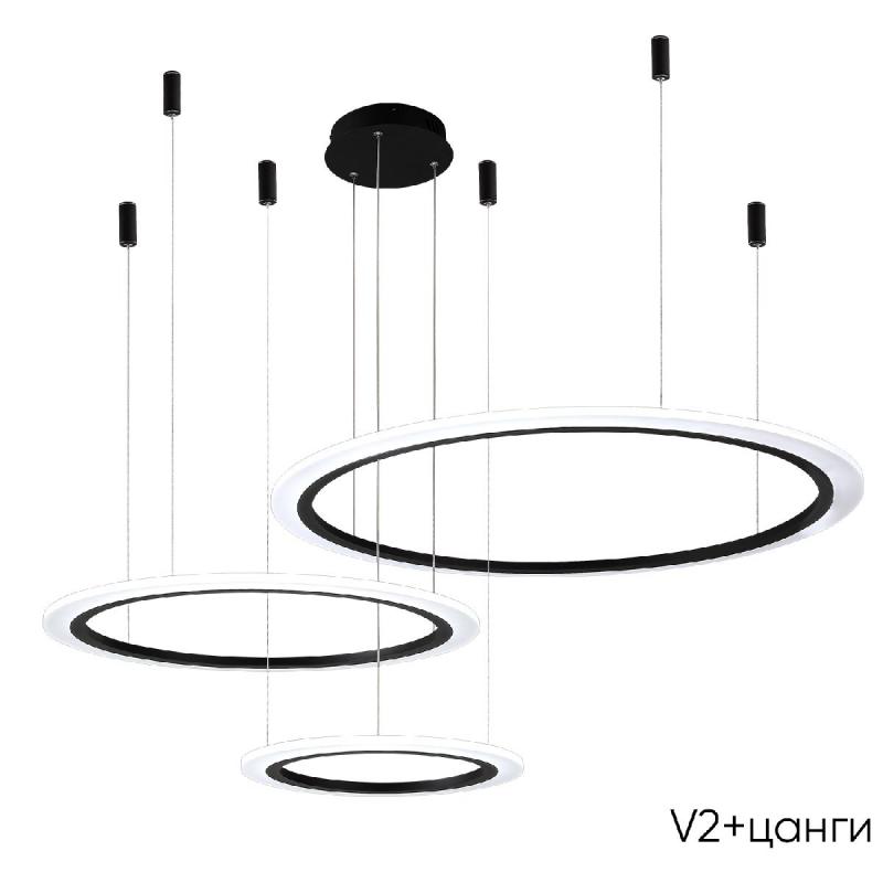 Подвесная люстра Crystal Lux MANZANA SP67W LED BLACK