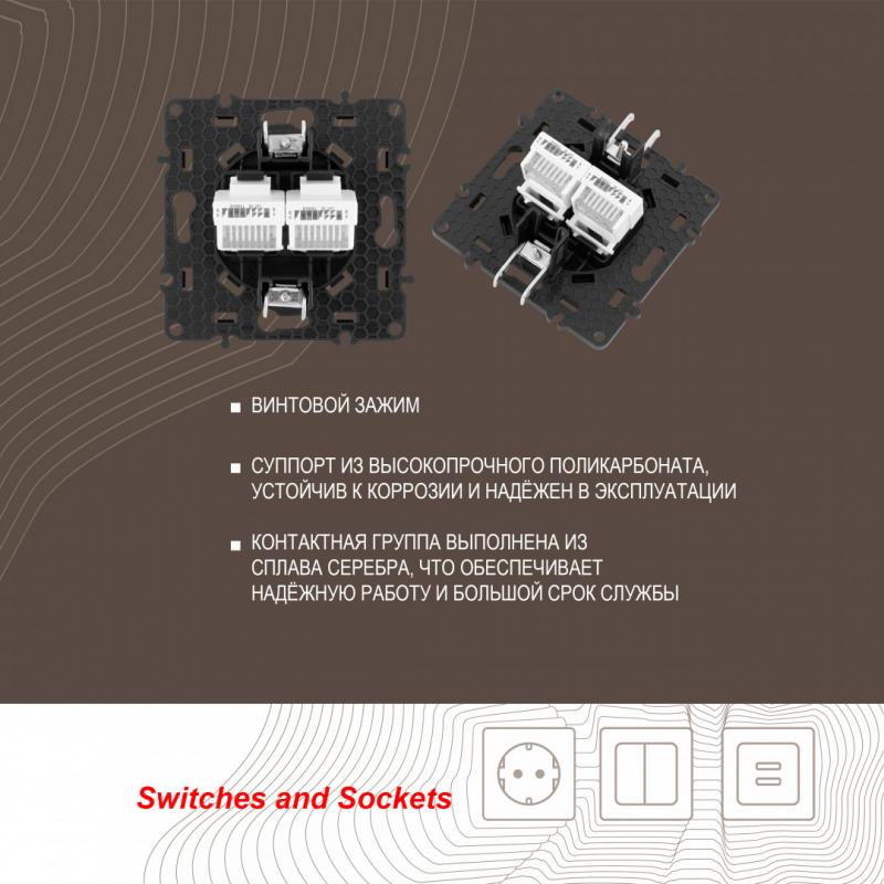 Розетка RJ45 Arte Milano 217.45-2.black