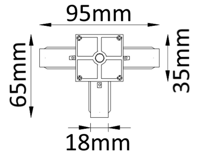 Соединитель T-образный (однофазный) Crystal Lux CLT 0.211 CLT 0.211 03 WH