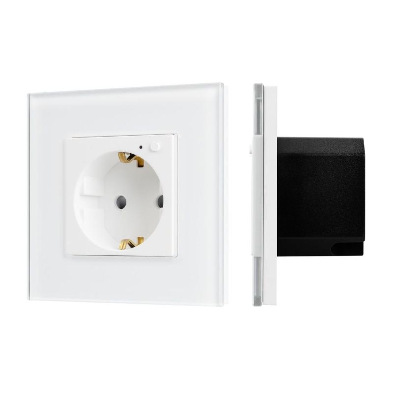 Розетка электрическая с Zigbee управлением Arlight SCT-OMALI-EUZB1-PL-WH (240V, 16A, Zigbee) 050215