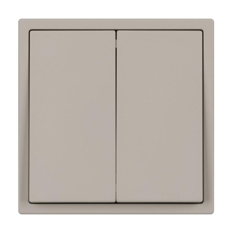 Механизм звонкового выключателя двухклавишный Arlight SWT-NOBE-MKR2-SFPL-CA (230V, 10A) (Кашемир) 061785