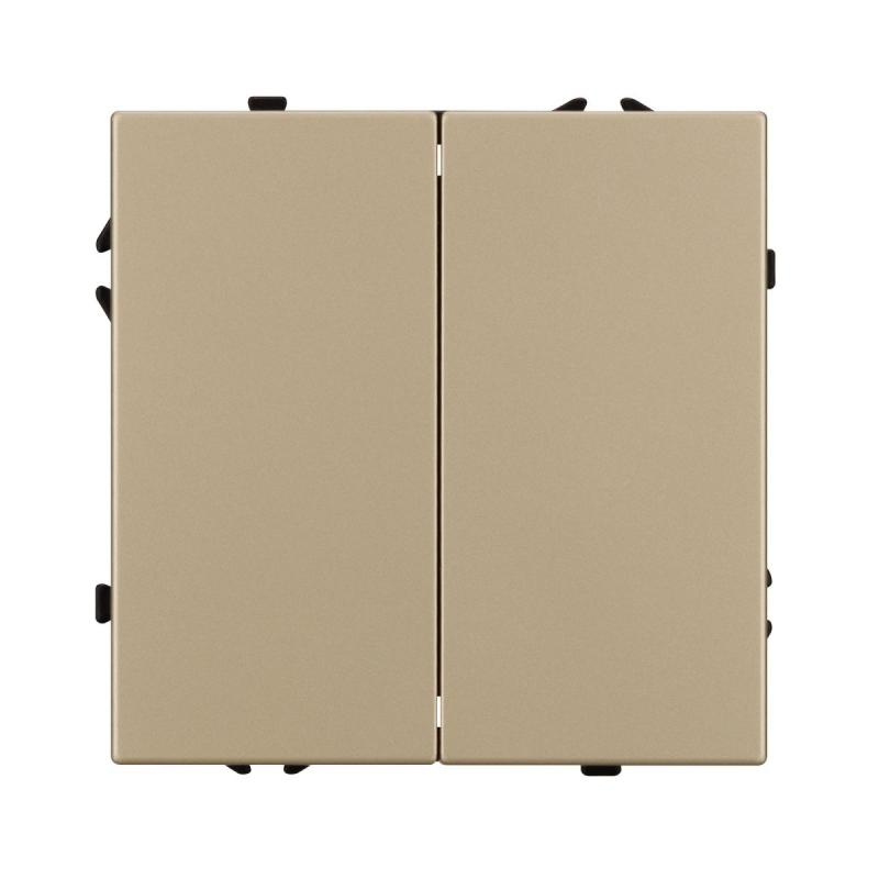 Выключатель проходной 2 кл софт-тач золотой песок Arlight SWT-MKP2-SFPL-GD (250V, 10A) 054256(1)