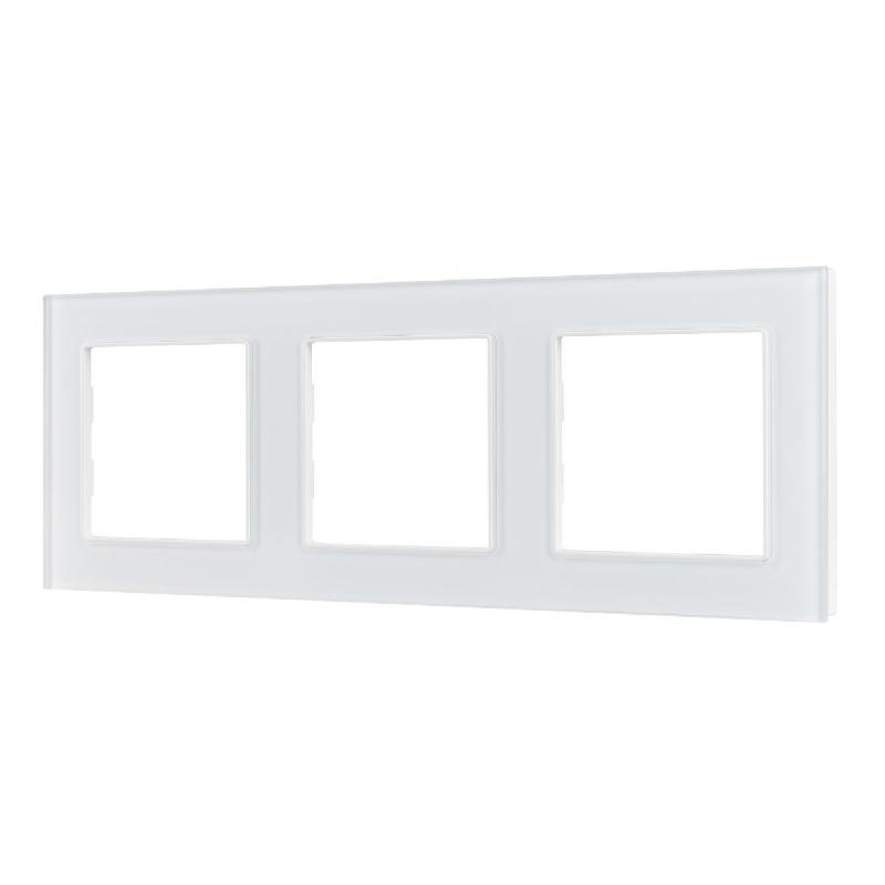 Рамка трехместная Arlight FRM-GLARE-GS-3-WH 043799
