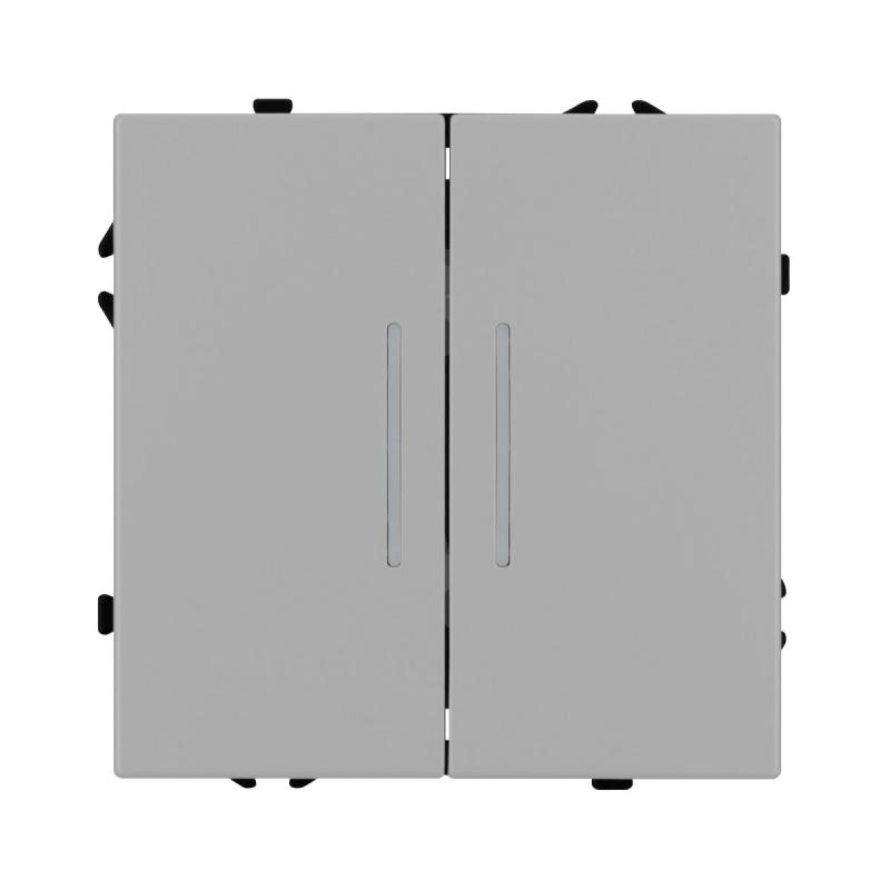 Выключатель проходной 2 кл подсветка софт-тач никель Arlight SWT-MKP2-SFPL-L-IS (250V, 10A) 059415(1)