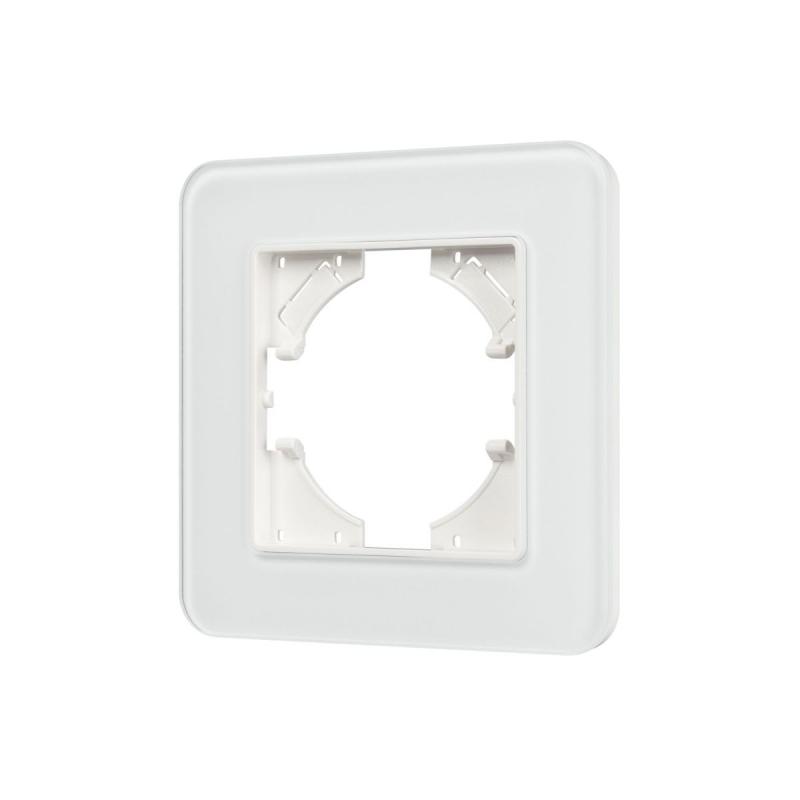 Рамка стеклянная на 1 пост Arlight FRM-OMALI-SFGS-1-WH 049675