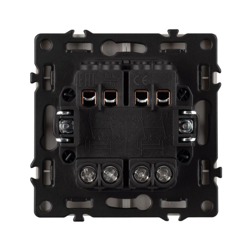 Выключатель перекрёстный 2 кл софт-тач золотой песок Arlight SWT-MKX2-SFPL-GD (250V, 10A) 061792(1)