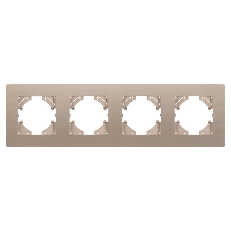 Рамка на 4 поста пластиковая Arlight FRM-PERIO-PL-4-GD 049761